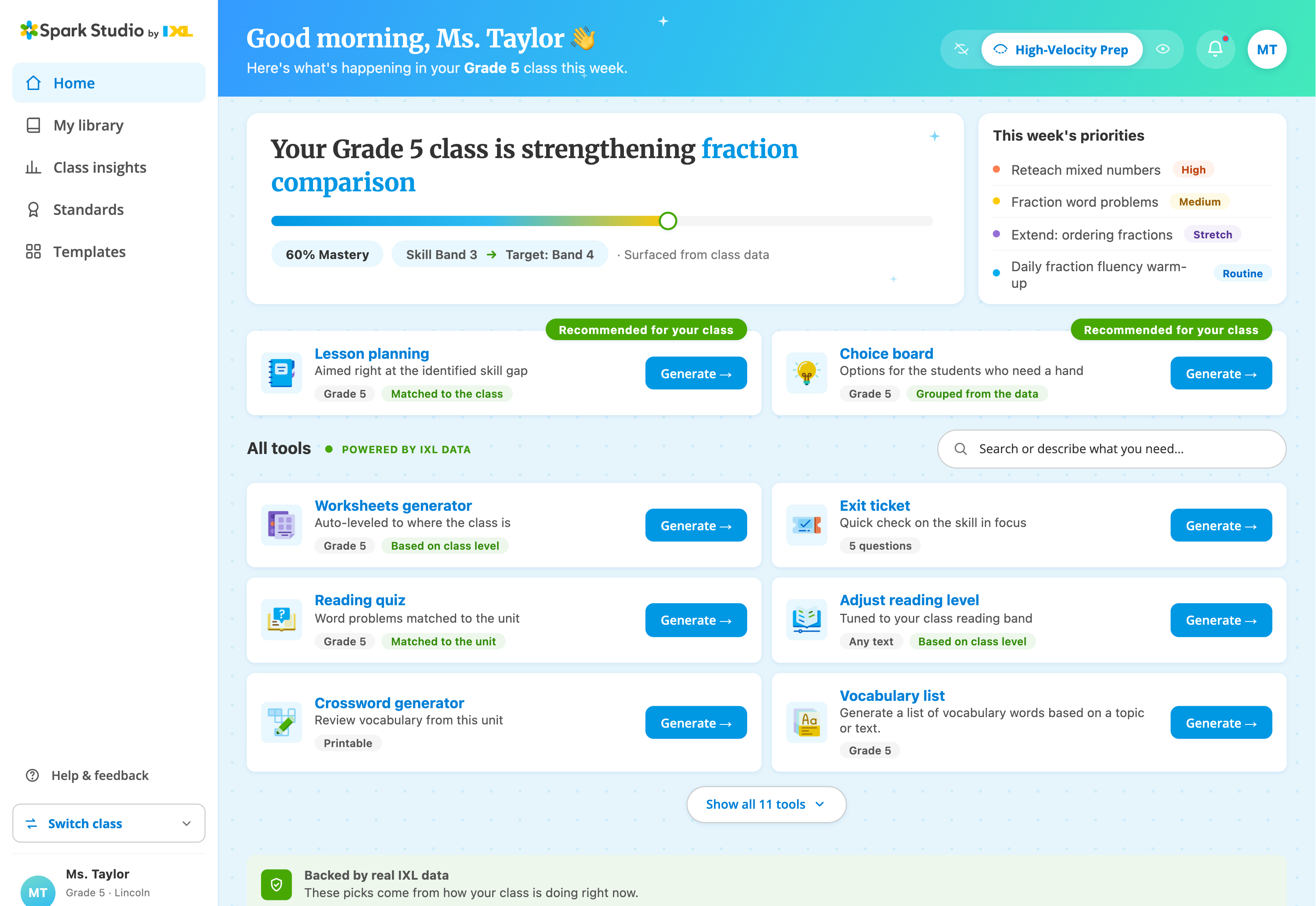 After: a new centralized dashboard with live AI recommendations